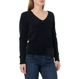 ONLY Kadın ONLELLA PIUMO LS V-NECK KNT Triko, Siyah, L