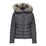 ONLY, Kadın, ONLELLAN QUILTED HOOD JACKET LIFE CC OTW, Mont Ceket, Magnet, XS