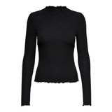 Only Kadın Onlemma L/S High Neck Top Jrs uzun kollu tişört Siyah XS