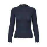 ONLY Kadın Onlemma L/S High Neck Top Noos JRS uzun kollu tişört, Mavi (Ombre Blue)/Detay: Melanj, S