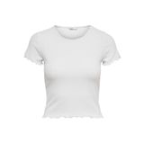 ONLY Kadın Onlemma S/S Short Top Noos JRS T-Shirt, Beyaz, XS