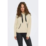 Only Kadın Onlfancy Kapüşonlu Kanguru Cepli Sweatshirt 15303838 Ekru