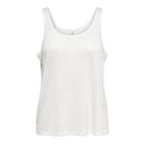 ONLY Kadın Onlfrida Tank Topjrs Noos Top, Beyaz, L
