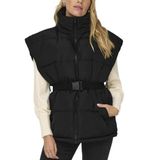 ONLY Kadın ONLGABI BELTED WAISTCOAT OTW Ceket, Siyah, M