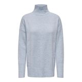 ONLY Kadın Onlgabriel Life L/S Highneck Nca KNT örgü kazak, Kaşmir mavisi/Detay: melanj, M