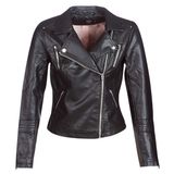 ONLY Kadın ONLGEMMA FAUX LEATHER BIKER OTW NOOS Deri Ceket, Siyah, 38