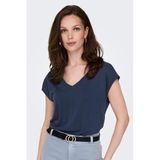 Only Kadın Onlhannah V Yaka Kısa Kollu T-Shirt 15326642 Lacivert L