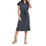 ONLY Kadın Onlhannover S/S Shirt Dress Noos Wvn Elbise, India Ink, 36