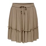 ONLY Kadın Onlibiza Life Short Etek WVN Noos Rock, Kahverengi, XS