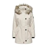 ONLY Kadın ONLIRIS FUR WINTER PARKA CC 2023 OTW Dış Giyim, Krem Rengi, S