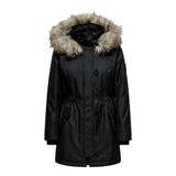 ONLY Kadın ONLIRIS FUR WINTER PARKA CC 2023 OTW Dış Giyim, Siyah, S
