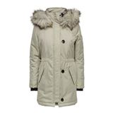 ONLY Kadın Onliris Kürk Kışlık Parka Cc Otw Ceket,Crockery,XS,1,Düz,Parka Mont