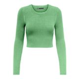 ONLY Kadın ONLKAROL LS CROP O-NECK KNT NOOS Triko, Yeşil, M