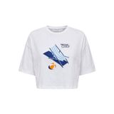 ONLY, Kadın, ONLKITA REG S/S WINGS TOP BOX JRS, Tişört, Parlak Beyaz, L
