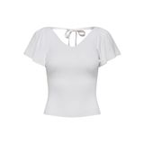 ONLY Kadın Onlleelo S/S Back Pullover KNT Noos T-Shirt Yumurta M