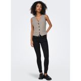 ONLY Kadın Onllinda S/L Mel Fitted Yelek Cc TLR Yelek, Mantar/Detay: MELANGE, 36