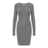 ONLY, Kadın, ONLLOUISA LS O-NECK DRESS CC KNT, Elbise, Medium Grey Melange, XS