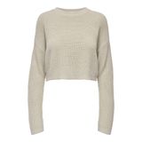 ONLY Kadın ONLMALAVI L/S CROPPED PULLOVER KNT NOOS Kazak, Pumice Stone, XL