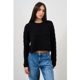 Only Kadın Onlmanja Yandan Bağlamalı Bisiklet Yaka Örme Kazak 15324444 Siyah