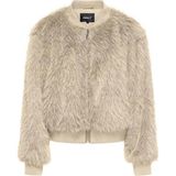 Only Kadın OnlManny Faux Fur Bomber Ceket Pumice Stone Yumuşak Dokulu Suni Kürk Modern Tasarım 15322405 - Bej