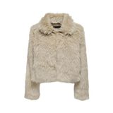 ONLY, Kadın, ONLMANNY FAUX FUR JACKET CC OTW, Bomber Ceket, Pumice Stone, L