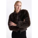 Only Kadın Onlmanny Suni Kürklü Mont 15322405 Antrasit - XL