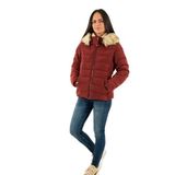 ONLY Kadın ONLNEWCAMILLA FUR HOOD JACKET CC OTW Ceket, Koyu Kırmızı, S
