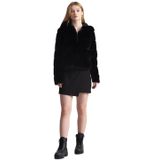 ONLY Kadın ONLNEWCHRIS FUR HOODED JACKET CC OTW Ceket, Siyah, XS