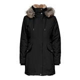 ONLY Kadın ONLNEWPRISKA PARKA JACKET CC OTW Ceket, Siyah, XS