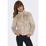 Only Kadın Onlnewvıda Dik Yaka Kürk Mont 15295423 Bej - XL
