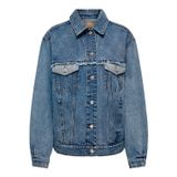 ONLY Kadın ONLPENNY LS OVS TIN PATCH DNM JACKET GUA Mont Ceket Medium Blue Denim L