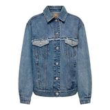 ONLY Kadın ONLPENNY LS OVS TIN PATCH DNM JACKET GUA Mont Ceket Medium Blue Denim S