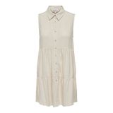 ONLY Kadın Onlsiesta S/L Linen Bl Shirt Dress PNT Bluz Elbise, Moonbeam, L