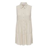 ONLY Kadın Onlsiesta S/L Linen Bl Shirt Dress PNT Bluz Elbise, Moonbeam, XS