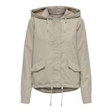 ONLY Kadın ONLSKYLAR HOOD SPRING JACKET CC OTW Mont Ceket Koyu Bej S