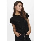 Only Kadın Onlsmılla Bisiklet Yaka Dantel Detaylı Bluz 15231005 Siyah