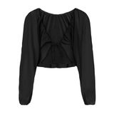 ONLY Kadın ONLSTAR LIFE L/S YORK TOP PTM Tişört, Siyah, S