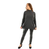 Only Kadın Onltess Dik Yaka Uzun Örme Kazak 15330265 Koyu Gri M