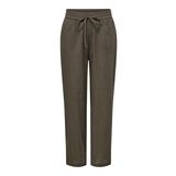 ONLY Kadın Onltizana Cotton Loose Pants WVN Noos Basic pantolon, elastik bel ve yan cepli, Çikolata Martini, S