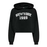 ONLY Kadın ONLTODDY L/S SHORT HOOD SWT Sweatshirt, Siyah, M