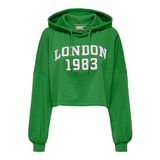 ONLY Kadın ONLTODDY L/S SHORT HOOD SWT Sweatshirt, Yeşil, S