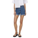 ONLY Kadın Onlvega Life Hw Mom Noos kot şort mavi (medium denim blue) L