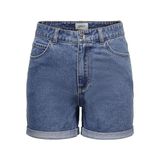 ONLY Kadın Onlvega Life Hw Mom Noos kot şort mavi (medium denim blue) M