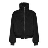 ONLY Kadın Onlvenice Faux Fur Bomber OTW ceket, Siyah, L