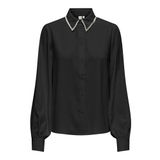 ONLY Kadın Onlvinea Life Ls Jewellery Shirt WVN Gömlek, Siyah, XS
