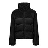 ONLY Kadın ONLWANJA FUR PUFFER MIX JACKET CC OTW Ceket, Siyah, M