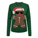 ONLY Kadın ONLXMAS COOKIES LS O-NECK BOX KNT Triko, Yeşil, M