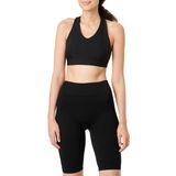 ONLY Kadın Onpjaia Life Hw Rib Cir Long Shorts Noos spor şortu, Siyah, XS-S