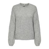 ONLY Kadın örgü kazak ONLJACKIE örgü kazak, Açık gri melanj, XL
