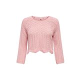 Only Kadın Örme Detaylı Pembe Crop Kazak - 15233173